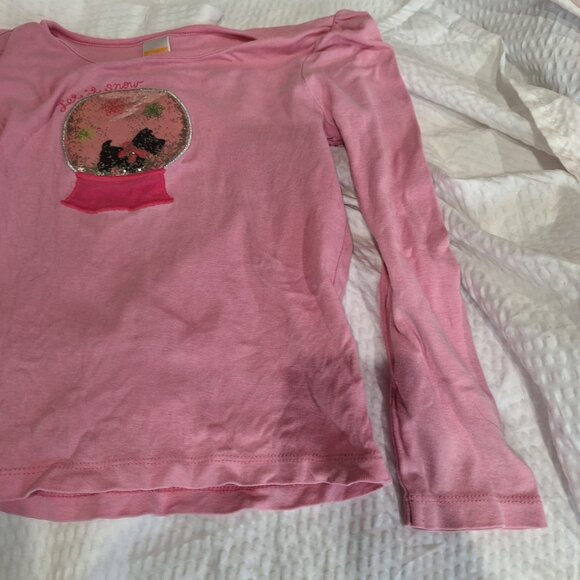 let it snow dog snowglobe long sleeve shirt 7 - Picture 4 of 6